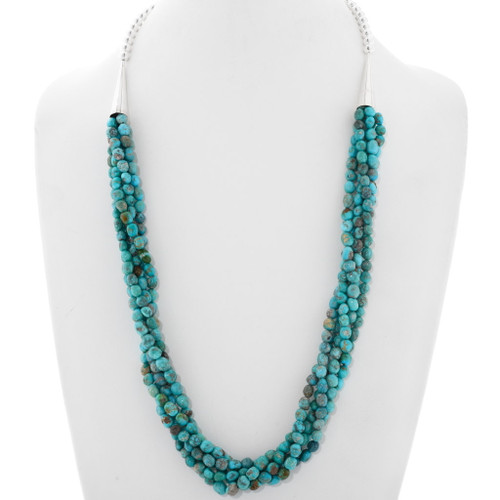 Native American Beaded Turquoise Necklace 39899