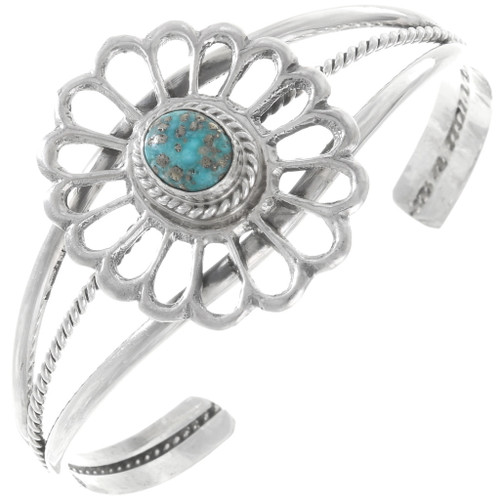 Turquoise Sterling Silver Navajo Bracelet 40337