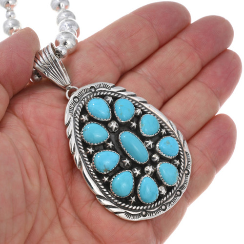 Arizona Turquoise Silver Western Pendant 40482