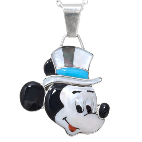 Turquoise Top Hat Mickey Mouse Pendant 41269