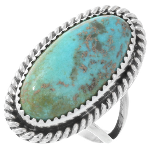 Turquoise Sterling Silver Navajo Ring 42436