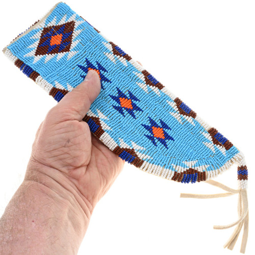 Native American K'iche' Maya Made Lakota Designed Beaded Knife Sheaths at  Kachina House