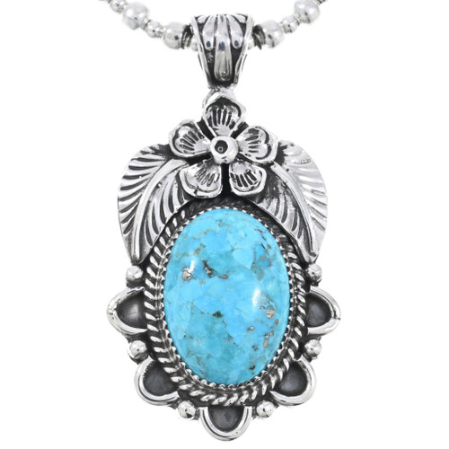 Navajo Bird's Eye Turquoise Sterling Silver Pendant 42640