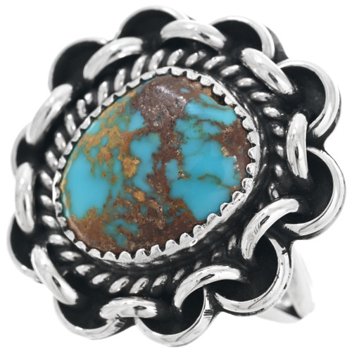 Vintage Turquoise Silver Ladies Ring 34924
