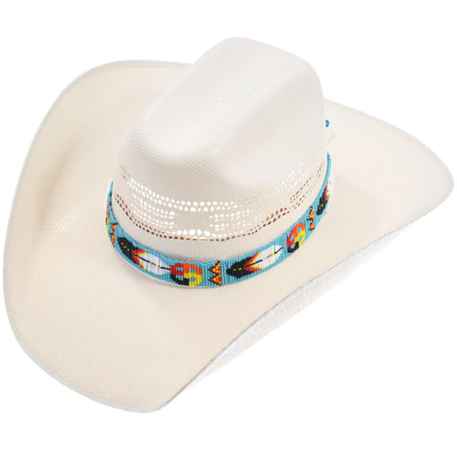 Native American Style Beaded Hatband Adjustable 43298
