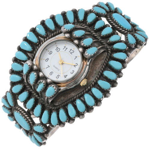 Old Pawn Navajo Turquoise Watch Bracelet 43762