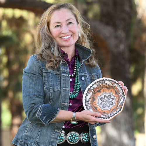 Zuni Pueblo Splattered Polychrome Vintage Pottery by Tony Lorenzo