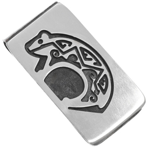 Silver Native American Bear Design by Thomas Begay 0475