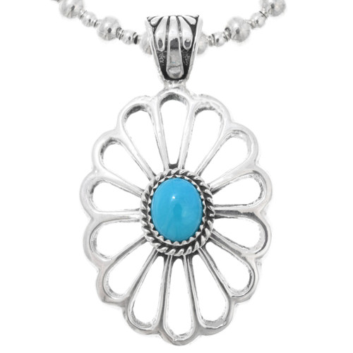 Sterling Silver Turquoise Pendant 44179
