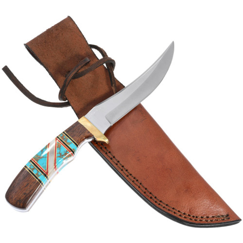 Navajo Inlaid Turquoise Skinner Knife 44392