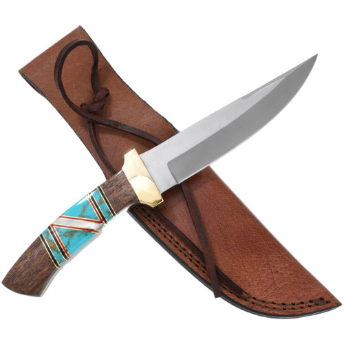 Navajo Inlaid Turquoise Knife 40446