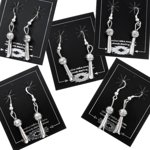 未使用】Navajo Squash Blossom ピアス シルバー925 NAVAJO SILVER