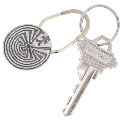 Sterling Silver Man in the Maze Key Ring 46165