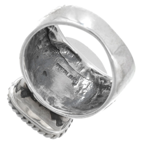 Navajo Traditional Sterling Turquoise Coral Ring Navajo by Keith