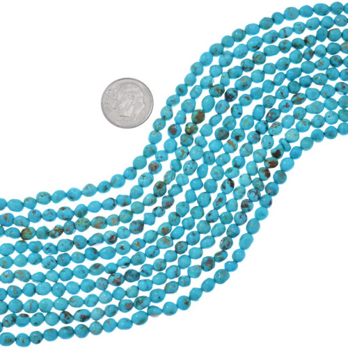 High Grade Turquoise Beads Smooth Rounded Nuggets 45121
