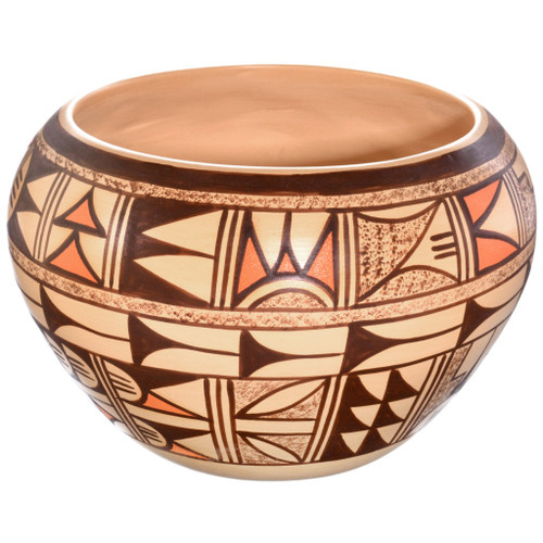 Old Hopi Pottery Hand Coiled Painted Bowl 47245