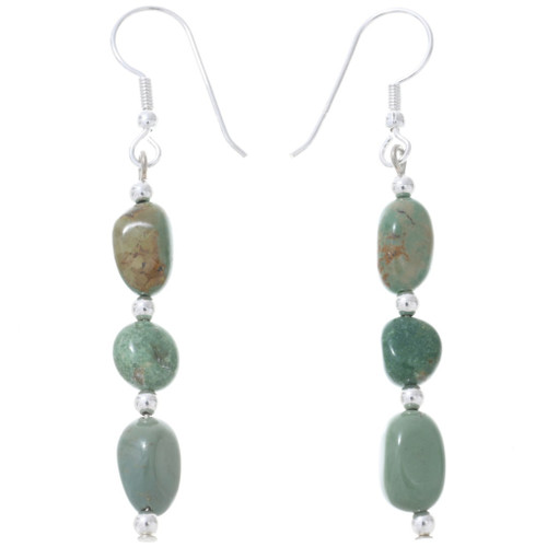Navajo Nevada Turquoise Drop Earrings 47991