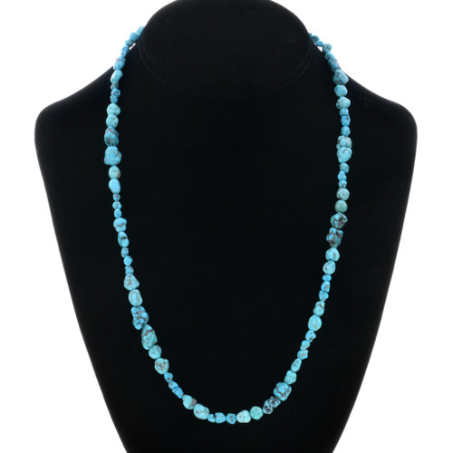 Navajo Beaded Natural Turquoise Necklace 48079