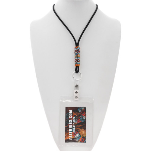 Colorful Peyote Stitch Lanyard ID Holder Navajo Artist Aurelia Joe 48135