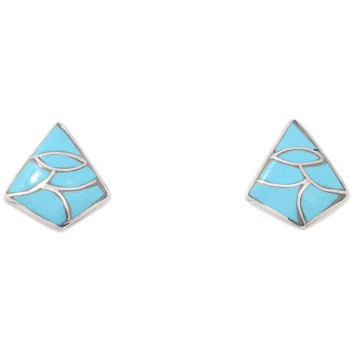 Zuni Sleeping Beauty Turquoise Earrings 48319