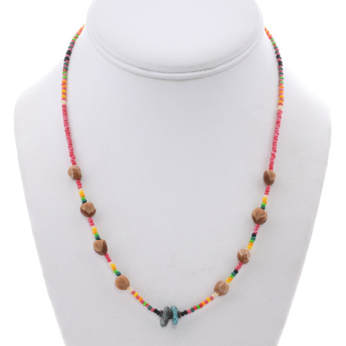 Navajo Ghost Bead Necklace Traditional Juniper Berry 48486