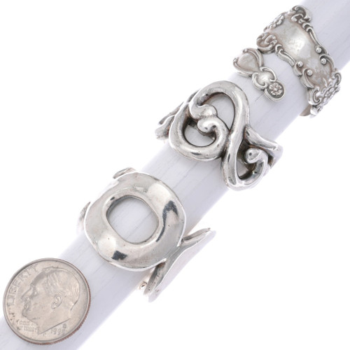 Flowing Freeform Vintage Sterling Silver Rings 45543