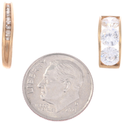 14K and 10K Gold Diamond Earring Set 45687