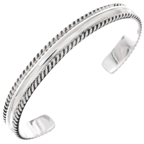 Sterling Heavy Gauge Bracelet Smooth Silver Twist Wire Cuff 0410