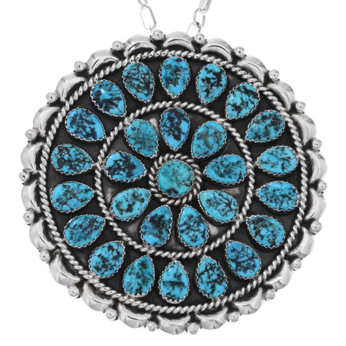 Sterling Silver Kingman Turquoise Pendant 48675