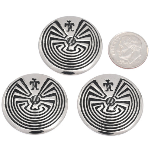 Silver Man in the Maze Button Covers 45776