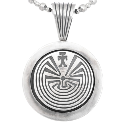 Sterling Silver Man in the Maze Pendant 48786