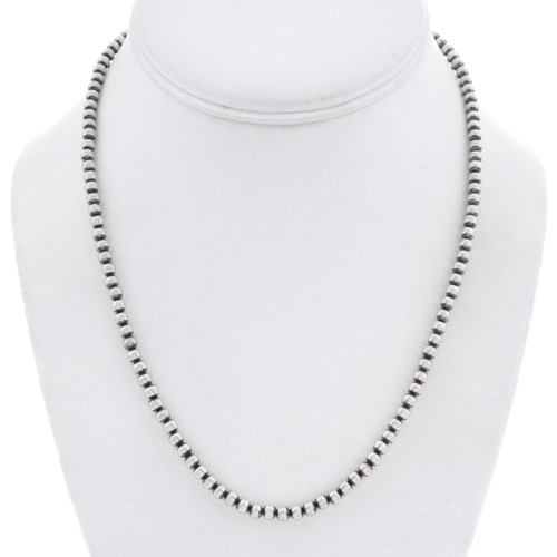 Antiqued Sterling Silver Bead Necklace 48846