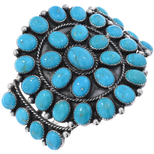 Natural Sleeping Beauty Turquoise Cluster Bracelet 48855