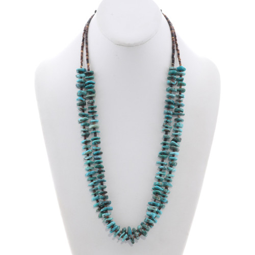 Genuine Turquoise Heishi Navajo Necklace 48963