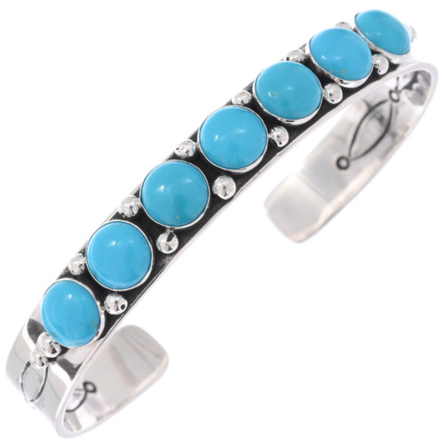 Navajo Natural Sleeping Beauty Turquoise Bracelet 48970