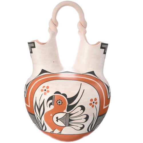 Authentic Acoma Wedding Vase Pueblo Pottery 48989