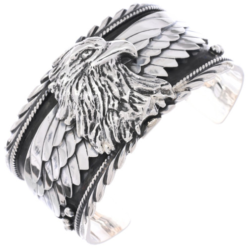 Native American Sterling Silver Eagle Bracelet 49001