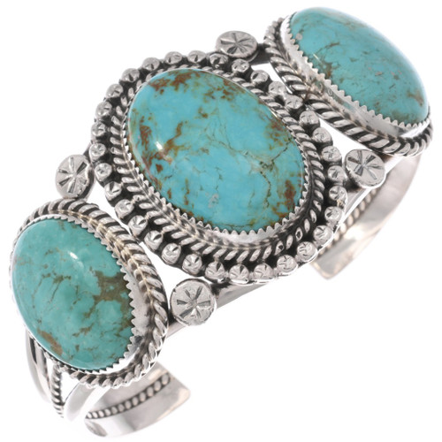 Native American Sterling Silver Turquoise Bracelet 49040