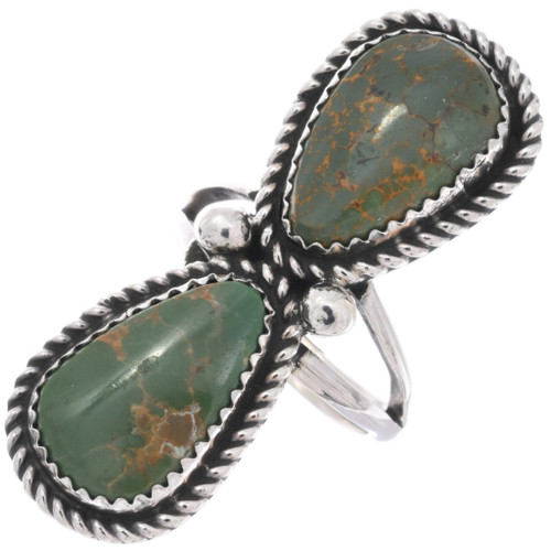 Sterling Silver Green Turquoise Ring 49044