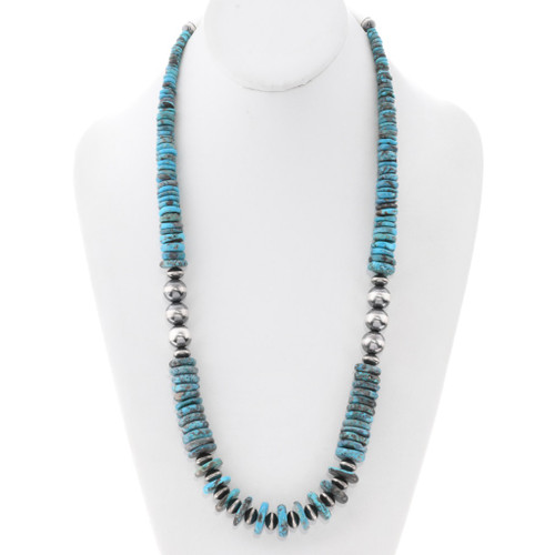 Real Turquoise Beaded Necklace 49070