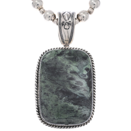 Variscite Sterling Silver Statement Pendant 49077