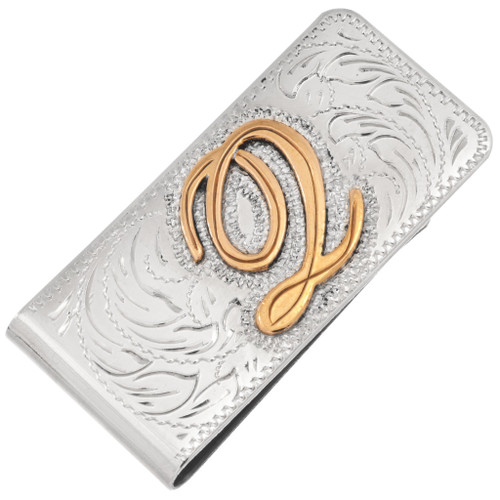 Gold Silver Initial Money Clip 49084