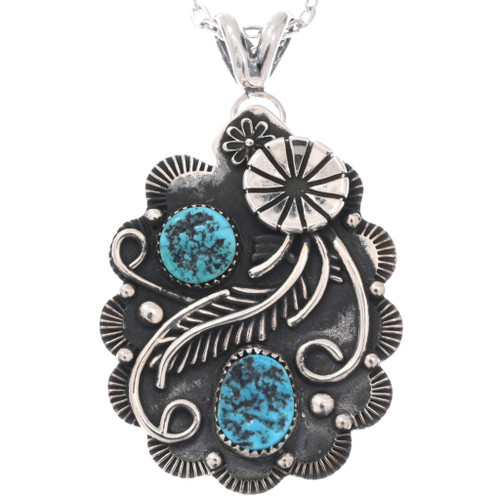 Navajo Turquoise Nugget Pendant 49097
