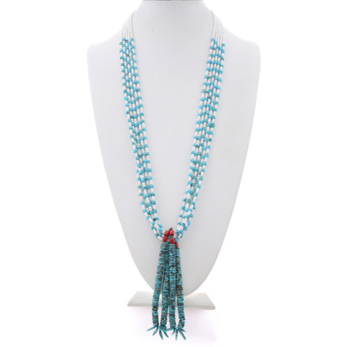 Turquoise Navajo Jacla Necklace 49102