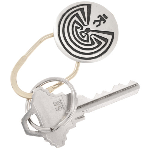 Sterling Silver Man in the Maze Keychain 50043