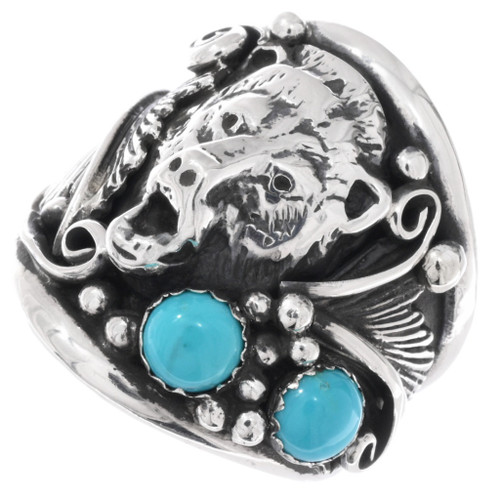 Sterling Silver Bear Ring 49138