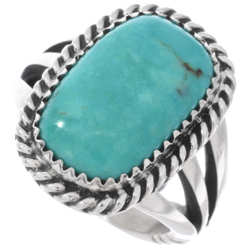 Sterling Silver Genuine Turquoise Ring 49147