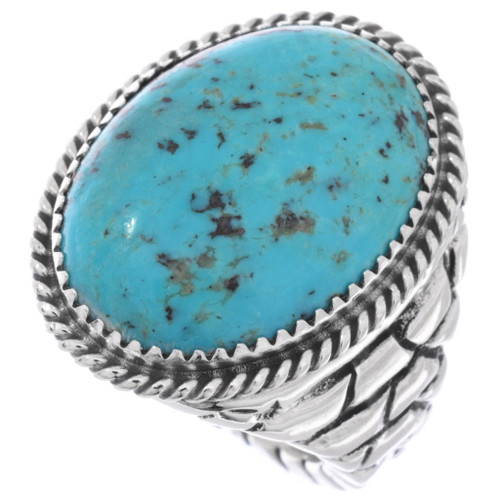 Ithaca Peak Turquoise Sterling Silver Men's Ring 49149