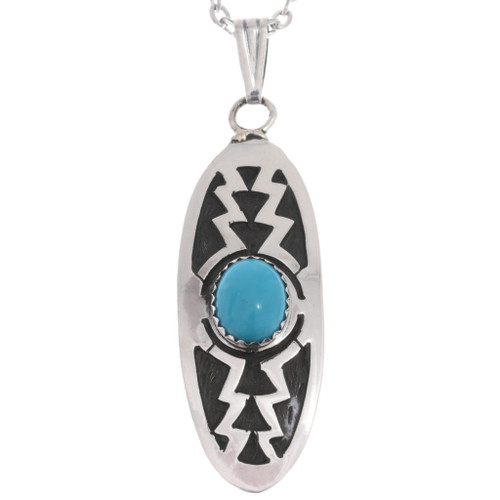Navajo Overlay Pattern Sterling Silver Pendant 49159