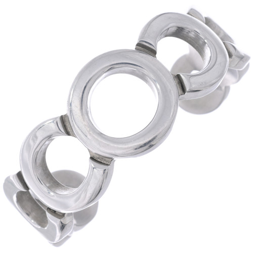Open Work Circle Aluminum Bracelet 50108